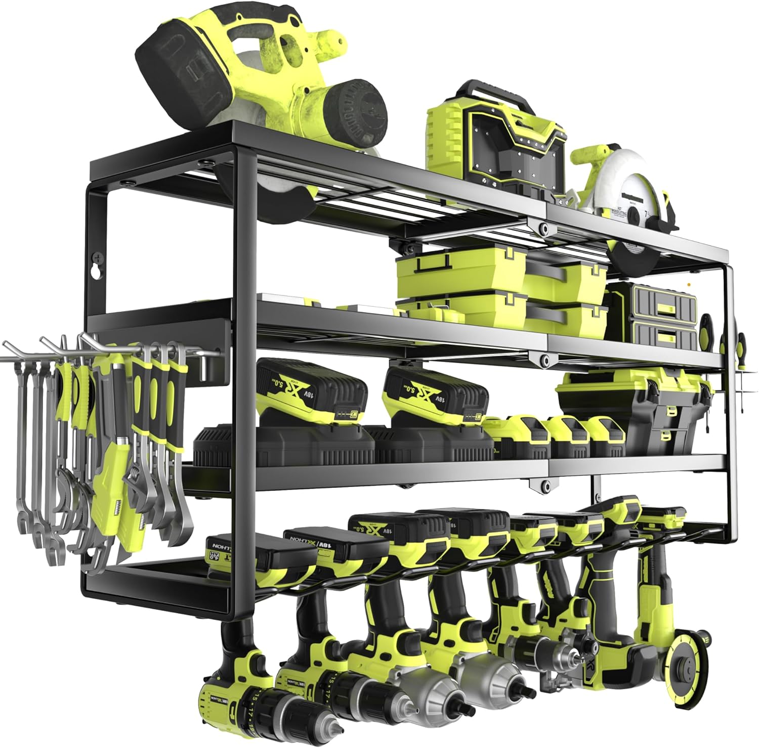 4 Layer Wall Mount Power Tool  - Power Tools Organizer 评论和价格