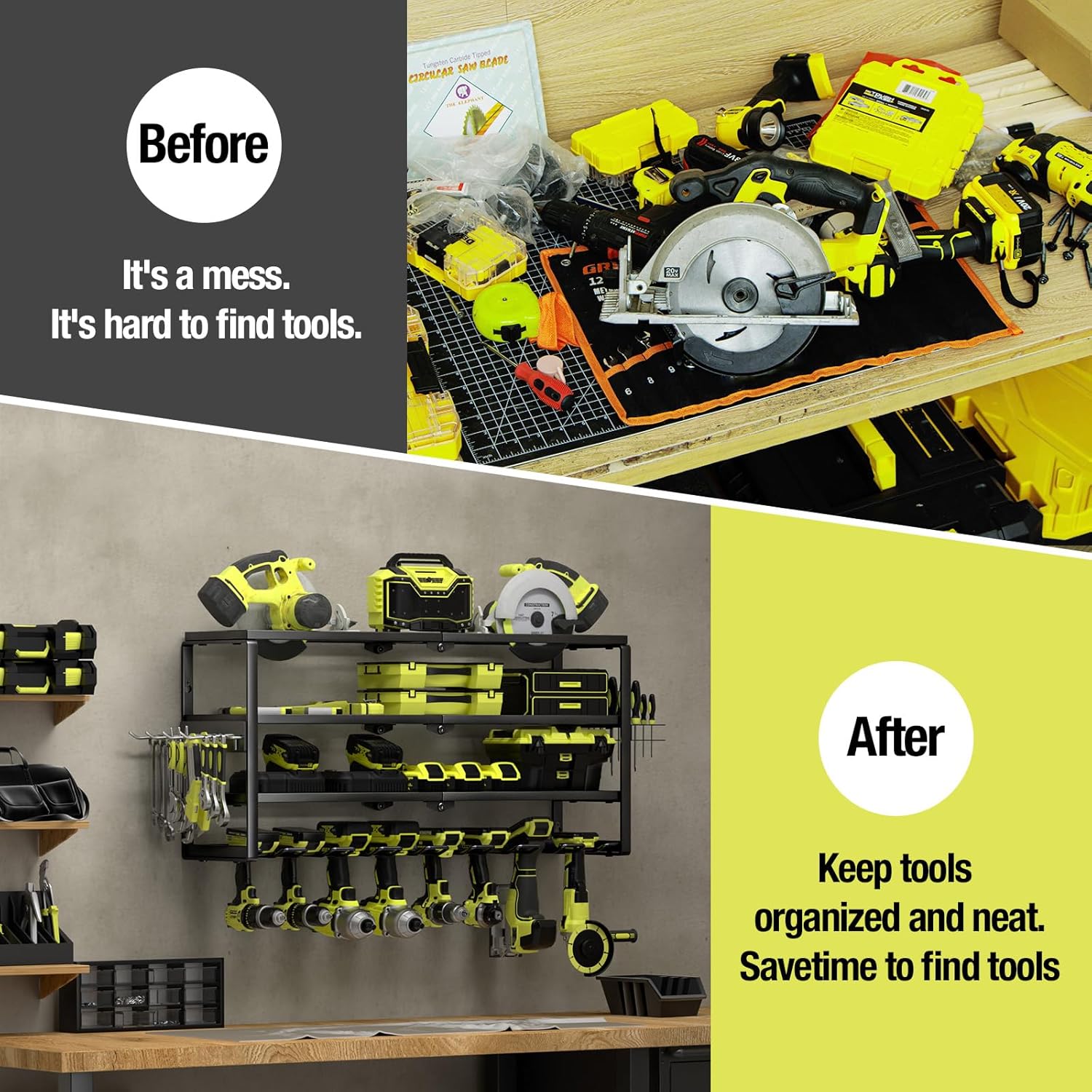 4 Layer Wall Mount Power Tool  - Power Tools Organizer 评论和价格