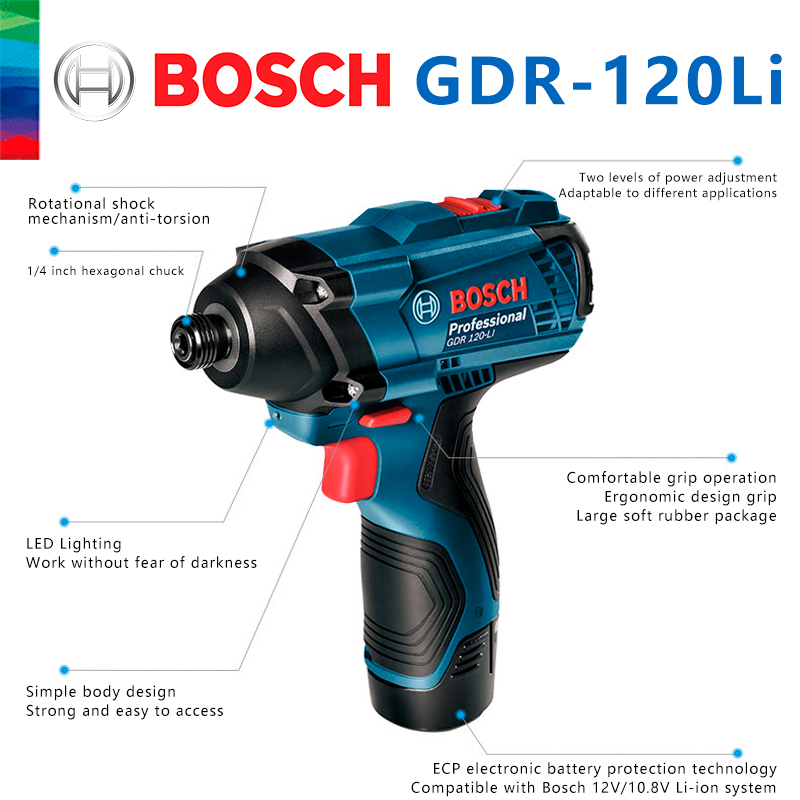 Bosch Original GDR 120-LI Rech - Power Tools Cordless 评论和价格
