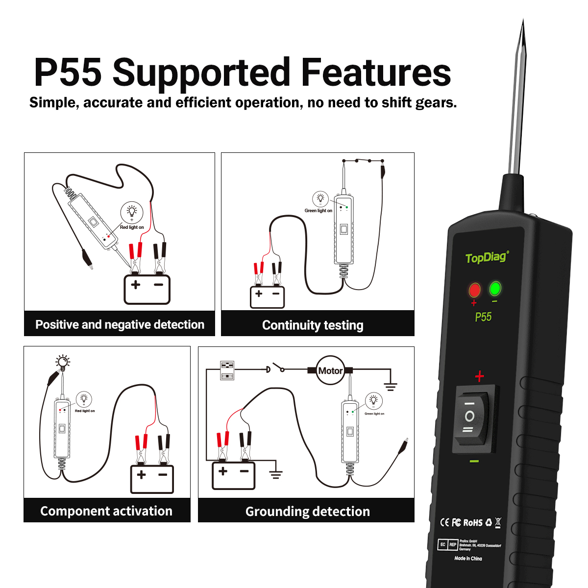NEW TopDiag P55 Car Electric C - Power Tools In Electrical 评论和价格