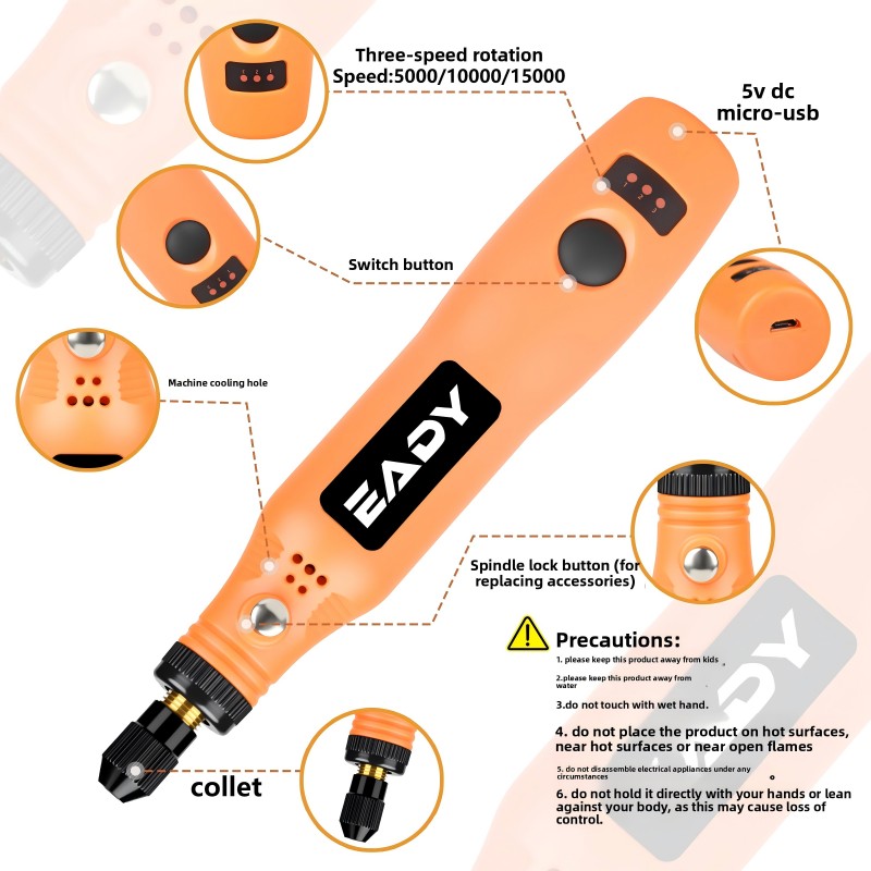 USB Cordless Rotary Tool Kit – - Power Tools Jack 评论和价格