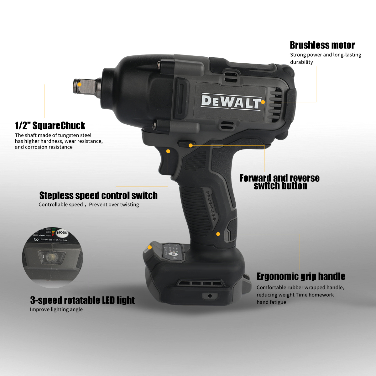 DeWalt DCF99M High Torque Brus - Power Tools Used 评论和价格